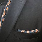 GOLDEN SPIRAL SILK SCARF & POCKET SQUARE SET